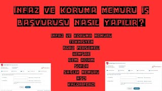 İNFAZ VE KORUMA✅MEMURU İŞ BAŞVURUSU NASIL YAPILIR [upl. by Nivac]