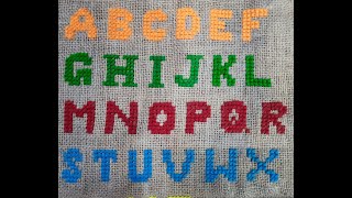 Awesome alphabet cross stitch design ABCD alphabet design [upl. by Nalced453]