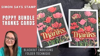 Poppy Thanks Cards  Simon Says Stamp [upl. by Novled]