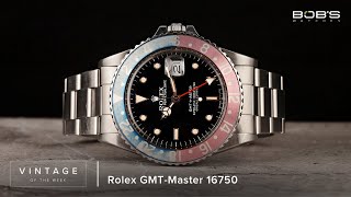 Vintage Rolex GMTMaster 16750  Vintage of the Week Episode 18  Bobs Watches [upl. by Tychon]