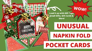 💥Try this NEW STYLE💥 Napkin POCKET Fold Cards 😍 [upl. by Enneyehc]