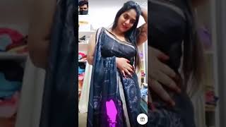 Black Color Saree Outlook  Tango Live Video Periscope Angels Dance  Bigo Live Tutorial vlog420 [upl. by Oirazan287]