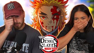 RENGOKU🔥THIS BROKE US😭  Girlfriend Reacts To Demon Slayer MUGEN TRAIN REACTION  REVIEW [upl. by Almeria361]