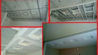 потолок из гипсокартона 10 Кухня большой короб с несколькими нишами Drywall ceiling [upl. by Nired]