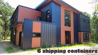 Massive Modern Home Built With 6 SHIPPING CONTAINERS Part 1 [upl. by Meeks]