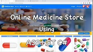 Online Medicine Store using ASPNet C  Ecommerce Website using AspNet [upl. by Asoral]