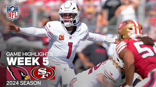 Arizona Cardinals vs San Francisco 49ers Game Highlights  NFL 2024 Season Week 5 [upl. by Issie]