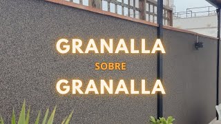 Instalación de Granomarmol sobre Granomarmol en fachada [upl. by Rema]