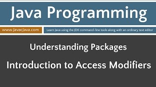 Learn Java Programming  Packages Introduction to Access Modifiers [upl. by Ennaillij]