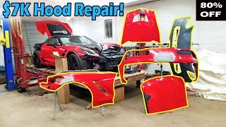 Rebuilding a Wrecked 2016 Corvette Z06 Part 5 Carbon Fiber Repair [upl. by Leola]