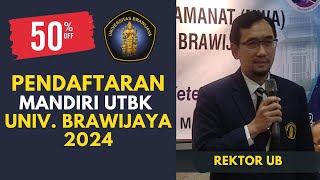 PENDAFTARAN MANDIRI NILAI UTBK UNIV BRAWIJAYA TAHUN 2024 PELUANG 50 [upl. by Erlewine]