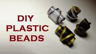 DIY Plastic BEADS Shrink Plastic TUTORIAL [upl. by Gasperoni]