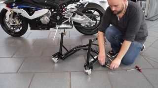 Motorcycle Rear Paddock Stand Dolly Mover II ConStands [upl. by Luedtke175]