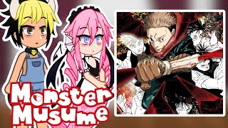 Monster musume react to Kurusu as Itadori vs Sukuna PT 2  Gacha react [upl. by Ahseinet]