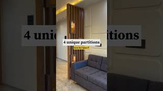 Unique Partitions interiordesign bespokeddesigners partitionwall interiortipsbydivya [upl. by Anirdnajela39]