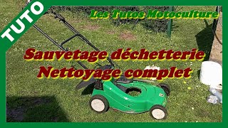 Sauvetage tondeuse déchetterie  4  Nettoyage  Entretien traction [upl. by Nelag]