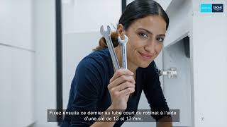 GROHE QuickFix  Comment installer un robinet de cuisine avec douchette extractible [upl. by Tongue485]