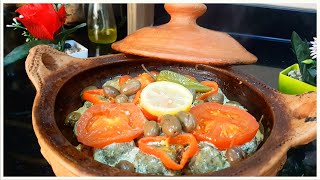 DELICIUOS MOROCCAN MEATBALLS SARDINES 🐟TAJINE RECIPE yumyum😋😋 [upl. by Oos]