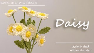 How To Crochet Daisy  Detailed Crochet Tutorial [upl. by Edivad]