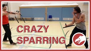 Sparring DOUBLE NUNCHAKU vs SINGLE TONFA [upl. by Onia549]