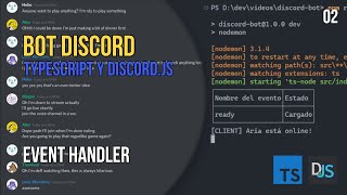 Cómo CREAR un EVENT HANDLER  TypeScript y Discord JS  02 [upl. by Doak583]