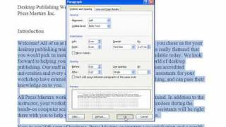 BTX4C1 Advanced Word 2007  Margins and Indenting [upl. by Horowitz802]