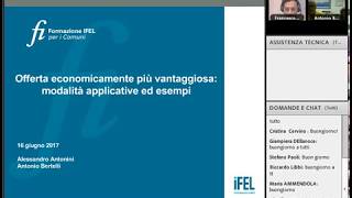 16062017  Offerta economicamente più vantaggiosa modalità applicative ed esempi [upl. by Ridglea]