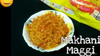 Easy recipe of makhani Maggi  red sauce makhani maggi  special makhani Maggi recipe at home [upl. by Shannen]