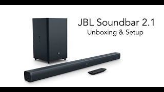 JBL Soundbar 21 with Wireless Subwoofer Unboxing amp Setup  Digitin [upl. by Nwahsid772]