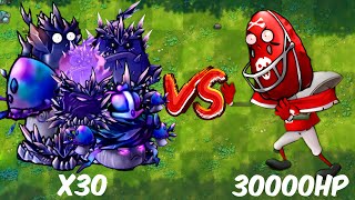 PVZ 1 Fusion Challenge 300 Plants Fusion VS 30000 Football Nut Zombie  Who Will Win [upl. by Beilul892]