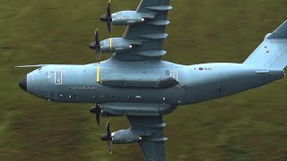 RAF A400M MACH LOOP AMAZING LOW LEVEL  29824 4K [upl. by Yellhsa817]