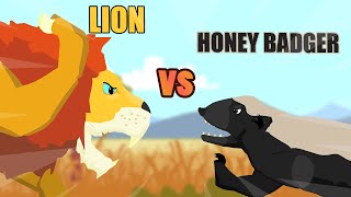 Lion vs Honey Badger  Lion vs Animals Level Challenge S1  Animal Animation [upl. by Shipman]