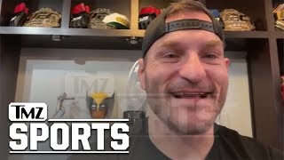 Stipe Miocic Says Itd Be Kinda Cool If Trump Wrapped Belt Around His Waist At UFC 309 [upl. by Vitalis229]