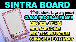 SINTRA BOARD CLASS PROGRAM FRAME  3mm and 5mm [upl. by Nodnar]