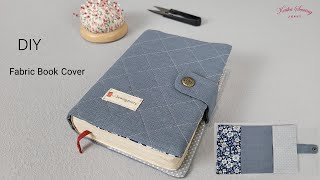 ブックカバー 作り方 簡単how to make a bible cover easy book cover tutorial：（2021） [upl. by Miarzim]