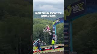 Haiden Deegan HUGE finish line jump  Unadilla 2023 [upl. by Holladay]