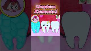 ¡Limpiando los Dientes de los Cuatro Elementos 🌊🔥🌱🌬️ elements teethcleaning funny pappercraft [upl. by Arednaxela]