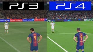 Pro Evolution Soccer 2018 PES  PS4 VS PS3  Graphics Comparison [upl. by Orual]