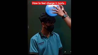 Exploring the power of static electricity through frictional charging Shorts scienceexperiment [upl. by Eirollam]