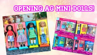 Unboxing Opening Review American Girl AG Mini Dolls and Book Sets Julie Melody Maryellen Nanea [upl. by Atikel]