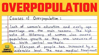 Overpopulation Essay In English  Effects and Causes of Overpopulation  Smart Syllabus Essay [upl. by Decker]