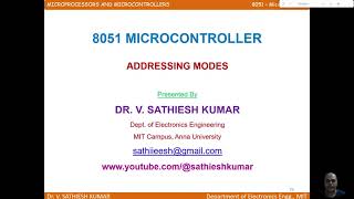 Addressing Modes of 8051 Microcontroller [upl. by Mcconaghy]