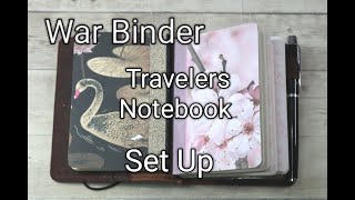 War Binder Travelers Notebook Set Up PART 1 EDC warbinder prayer creative diy [upl. by Patricio]