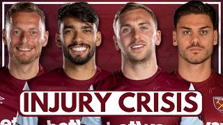 INJURY CRISIS AT WEST HAM  BOWEN  PAQUETA DINOS  COUFAL  WEST HAM DAILY [upl. by Madison]