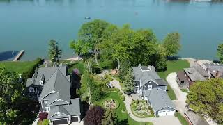 Amherstburg Ontario Detroit river Fort Malden by drone [upl. by Ecnarual]