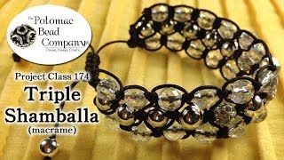 Make a Triple Shamballa Bracelet [upl. by Sparrow947]