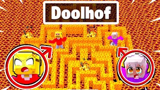 Zoek De Uitgang In Het LAVA DOOLHOF In Minecraft [upl. by Jenica]