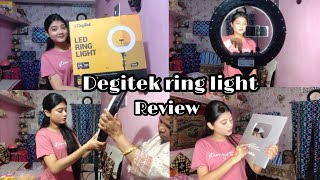 Digitek LED Ring Light With Stand  DRL 18H C  Full review  samreen gallery ringlight review [upl. by Ahsieuqal]