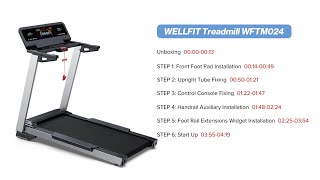 Assembly Video For WELLFIT TM024 Treadmill Capable of 450LBS Weight Limit99MPH6 Feet Tall People [upl. by Elehcim845]