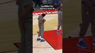 Joel Embiid’s new free throw routine is DISGUSTING 💀 shorts [upl. by Annot394]